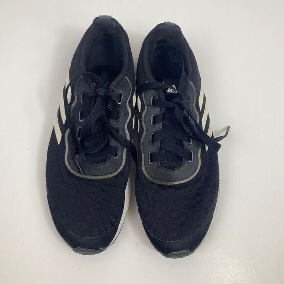 Adidas Womens Size 8.5 QT Racer Sport Black White FY5680 Athletic Running - Picture 4 of 8